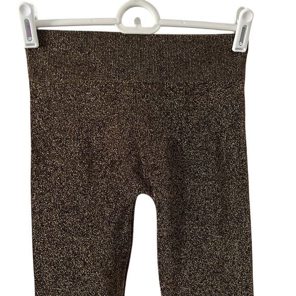 Forever 21 size S Gold Metallic Leggings Stretch - Picture 2 of 9